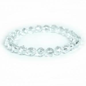 パワーストーン 天然石 ブレスレット 水晶 クリスタル ダイヤカット 8ｍｍ 数珠 念珠 Bracelet お試し価格｜gembazaar