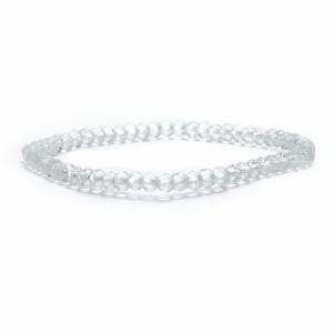 パワーストーン 天然石 ブレスレット 水晶 クリスタル ボタンカット 3×4mm 数珠 念珠 Bracelet お試し価格｜gembazaar