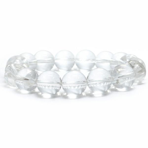 パワーストーン 天然石 ブレスレット 水晶 クリスタル 丸玉 12mm 数珠 念珠 Bracelet...
