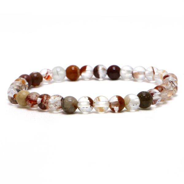 パワーストーン 天然石 ブレスレット ガーデンクォーツ 丸玉 6mm 数珠 念珠 Bracelet ...