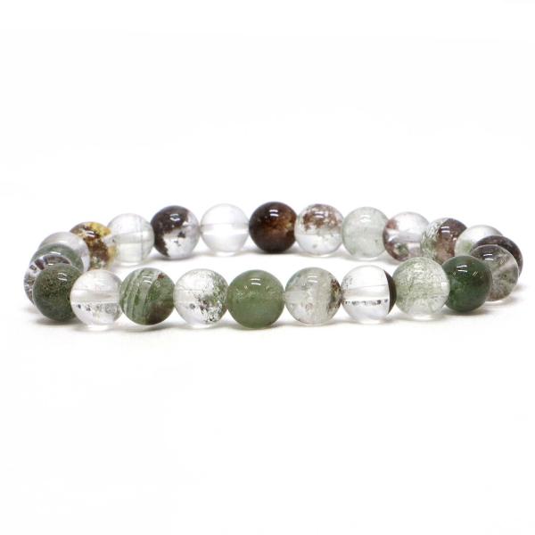 パワーストーン 天然石 ブレスレット ガーデンクォーツ 丸玉 8mm 数珠 念珠 Bracelet ...