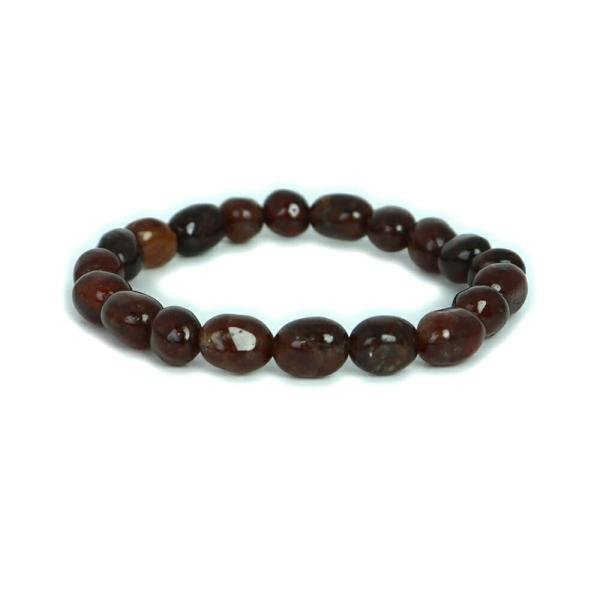 パワーストーン 天然石 ブレスレット ガーネット タンブル 横幅/約7ｍｍ 数珠 念珠 Bracel...