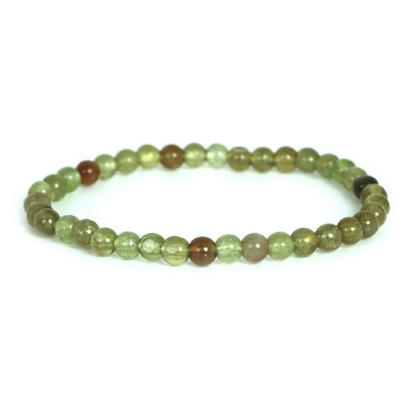 パワーストーン 天然石 ブレスレット グリーンガーネット 丸玉 4.5mm 数珠 念珠 Bracel...