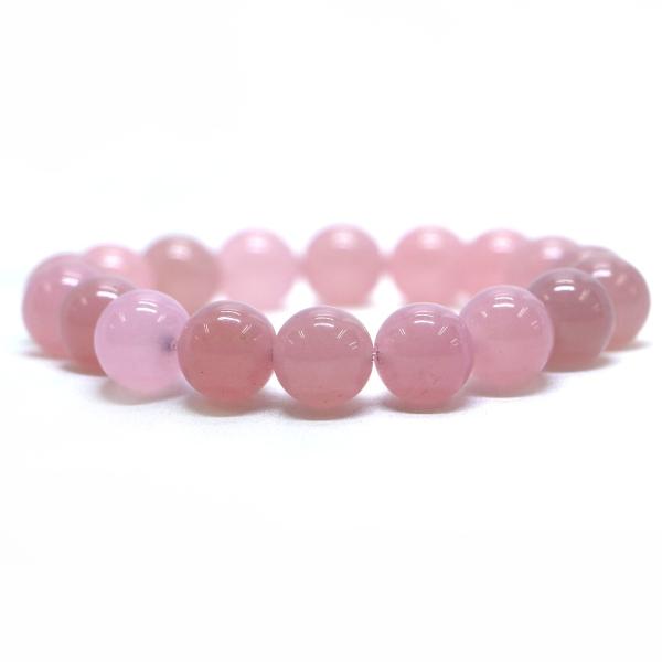 パワーストーン 天然石 ブレスレット カラージェード(ピンク・染め) 丸玉 12mm 数珠 念珠 B...