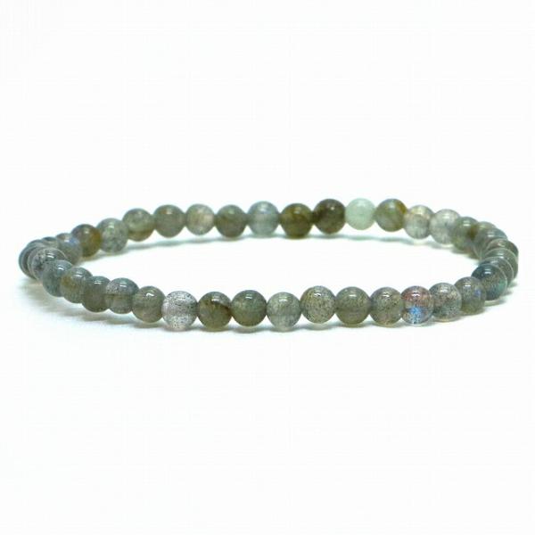 パワーストーン 天然石 ブレスレット ラブラドライト（薄め） 丸玉 4mm 数珠 念珠 Bracel...
