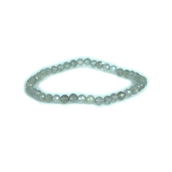 パワーストーン 天然石 ブレスレット ラブラドライト カット 4ｍｍ 数珠 念珠 Bracelet ...