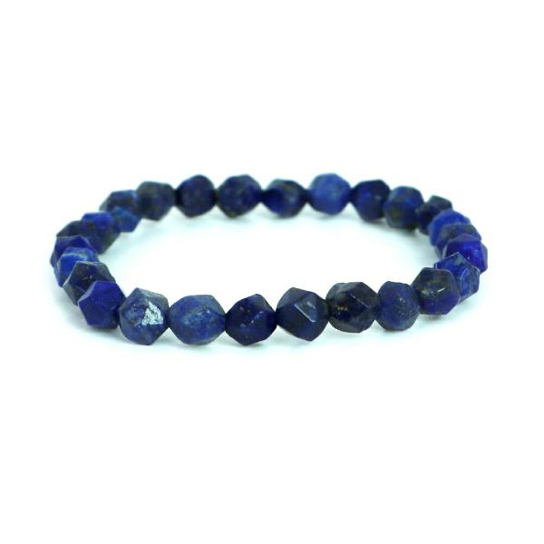 パワーストーン 天然石 ブレスレ ット ラピスラズリ【ダイヤカット】7〜8mm 数珠 念珠 Brac...
