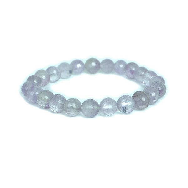 パワーストーン 天然石 ブレスレット ラベンダーアメジスト カット 8ｍｍ 数珠 念珠 Bracel...