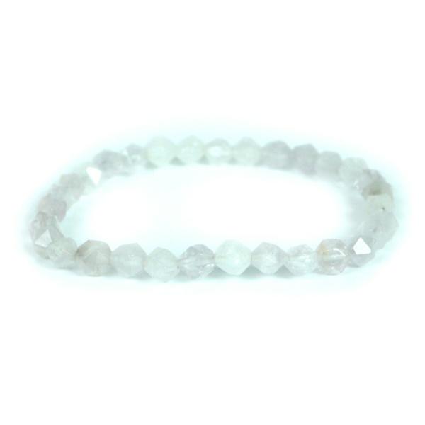 パワーストーン 天然石 ブレスレット ラベンダーアメジスト ダイヤカット 6mm 数珠 念珠 Bra...