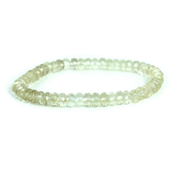 パワーストーン 天然石 ブレスレ ット レモンクォーツ【ボタンカット】4×6ｍｍ 数珠 念珠 Bra...