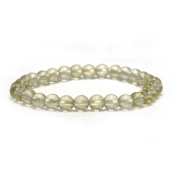 パワーストーン 天然石 ブレスレット レモンクォーツ 丸玉 6mm 数珠 念珠 Bracelet お...