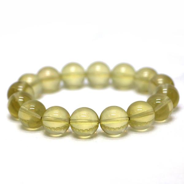 パワーストーン 天然石 ブレスレット レモンクォーツ 丸玉 12mm 数珠 念珠 Bracelet ...