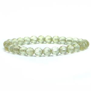 パワーストーン 天然石 ブレスレット レモンクォーツ カット 6mm 数珠 念珠 Bracelet お試し価格｜gembazaar