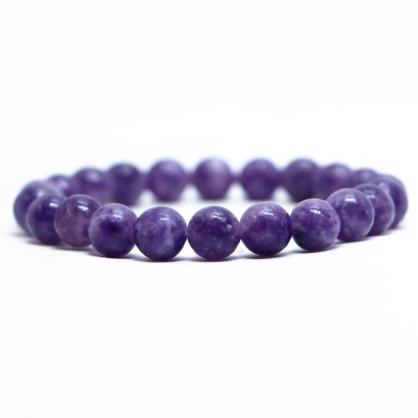 パワーストーン 天然石 ブレスレット レピドライト 丸玉 8mm 数珠 念珠 Bracelet お試...