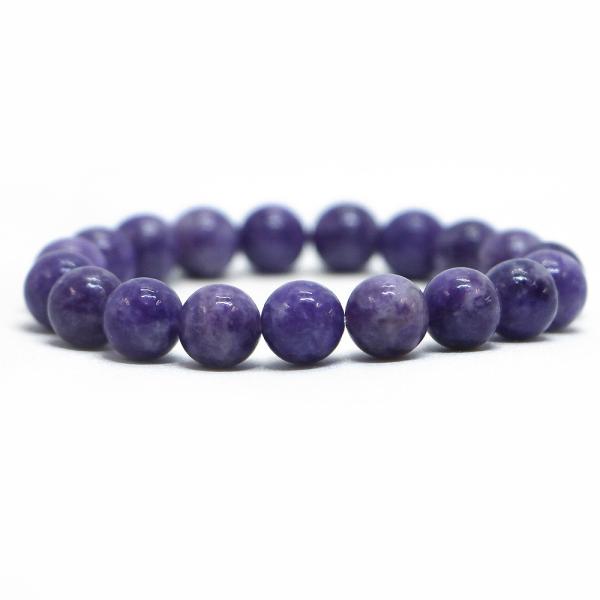 パワーストーン 天然石 ブレスレット レピドライト 丸玉 10mm 数珠 念珠 Bracelet お...