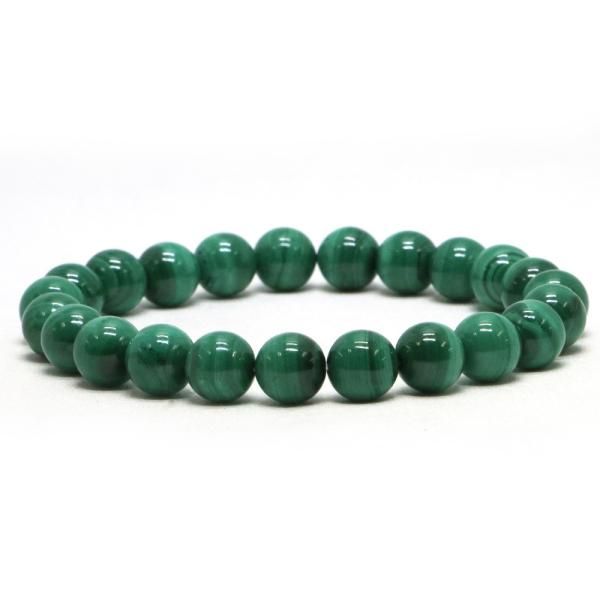 パワーストーン 天然石 ブレスレット マラカイト 丸玉 8mm 数珠 念珠 Bracelet お試し...