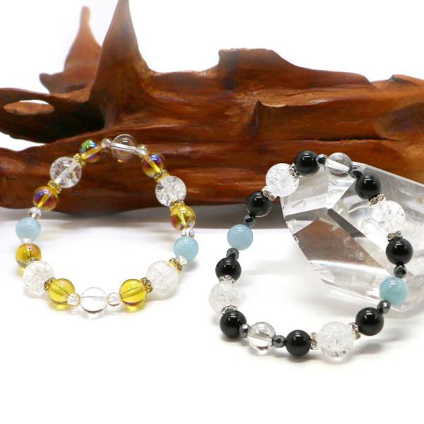 ３月・アクアマリン 誕生石ブレスレット 天然石ブレス パワーストーン Bracelet