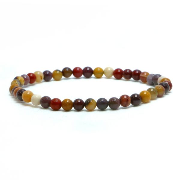 パワーストーン 天然石 ブレスレット ムーカイト ムーアカイト モッカイト 丸玉 4mm 数珠 念珠...