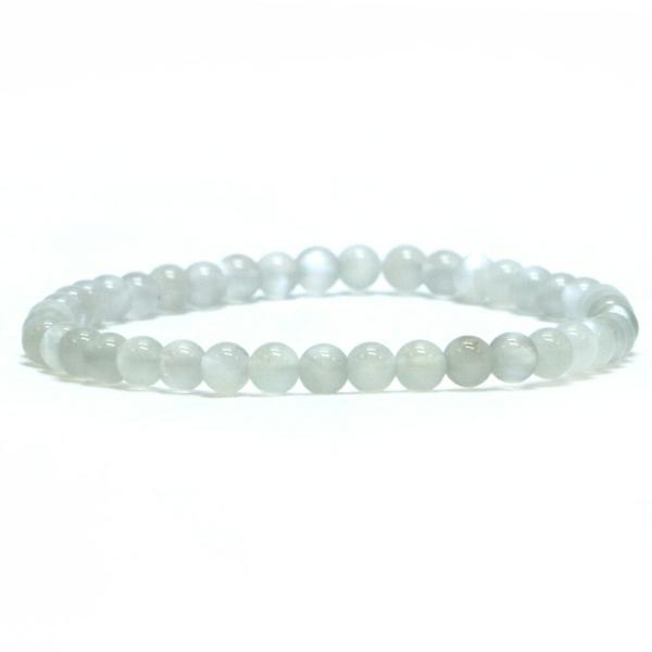 パワーストーン 天然石 ブレスレット ムーンストーン 丸玉 4mm 数珠 念珠 Bracelet お...