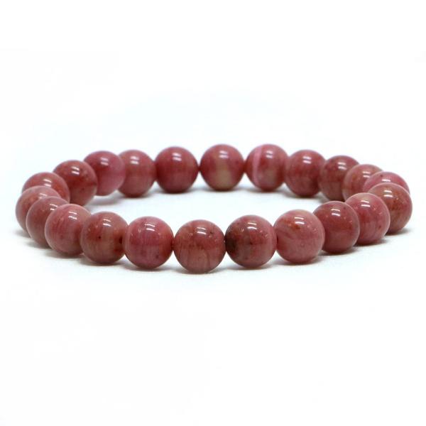 パワーストーン 天然石 ブレスレット ピーモンタイト 丸玉 8mm 数珠 念珠 Bracelet お...