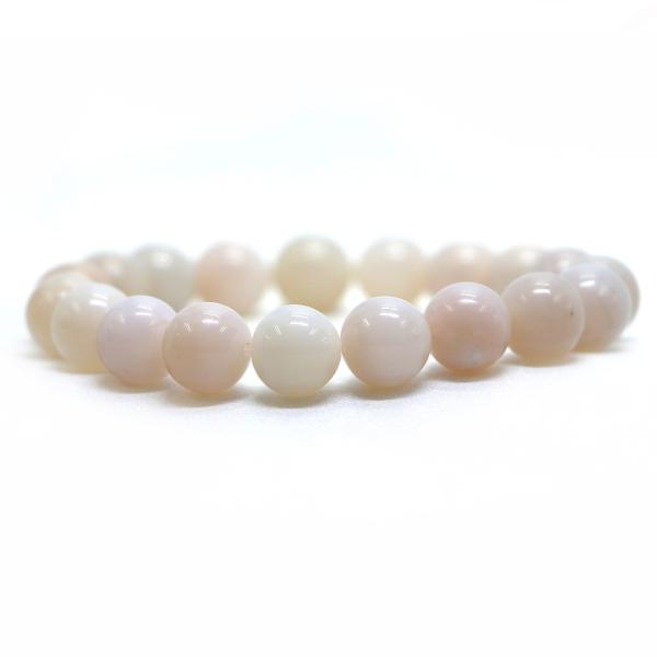 パワーストーン 天然石 ブレスレット ピンクオパール 丸玉 10mm 数珠 念珠 Bracelet ...