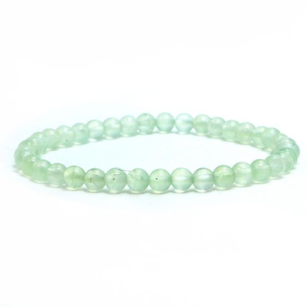 パワーストーン 天然石 ブレスレ ット プレナイト【丸玉】5mm 数珠 念珠 Bracelet お試...