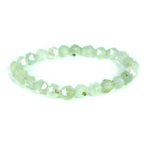 パワーストーン 天然石 ブレスレット プレナイト ダイヤカット 8mm 数珠 念珠 Bracelet...