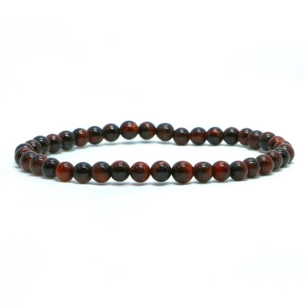 パワーストーン 天然石 ブレスレット レッドタイガーアイ 丸玉 4mm 数珠 念珠 Bracelet...