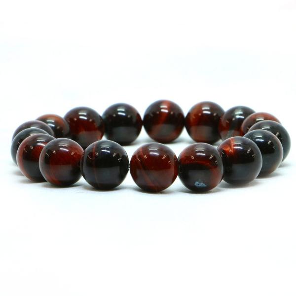 パワーストーン 天然石 ブレスレット レッドタイガーアイ 丸玉 12mm 数珠 念珠 Bracele...