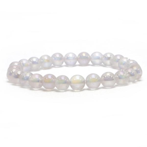 パワーストーン 天然石 ブレスレット ローズクォーツオーラ 丸玉 6mm 数珠 念珠 Bracele...