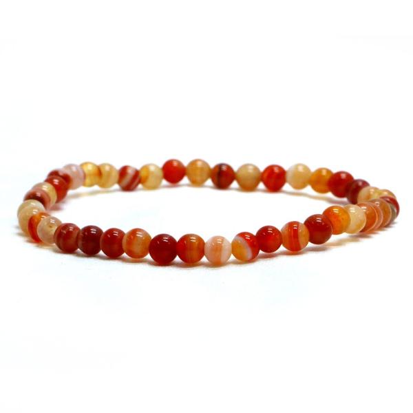 パワーストーン 天然石 ブレスレット サードオニキス 丸玉 4mm 数珠 念珠 Bracelet お...