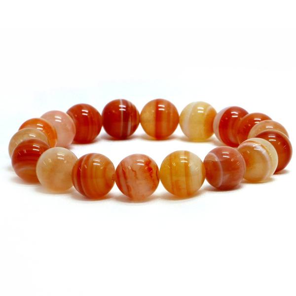 パワーストーン 天然石 ブレスレット サードオニキス 丸玉 12mm 数珠 念珠 Bracelet ...