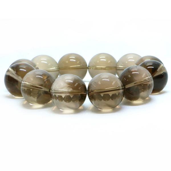 パワーストーン 天然石 ブレスレット スモーキークォーツ 丸玉 20mm 数珠 念珠 Bracele...