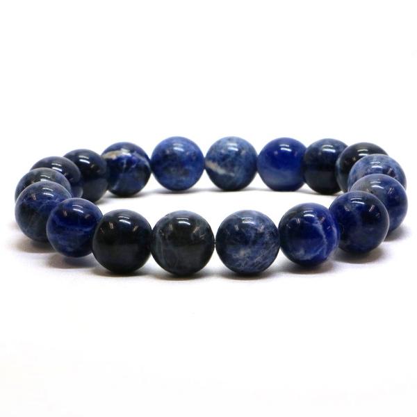 パワーストーン 天然石 ブレスレット ソーダライト 丸玉 12mm 数珠 念珠 Bracelet お...
