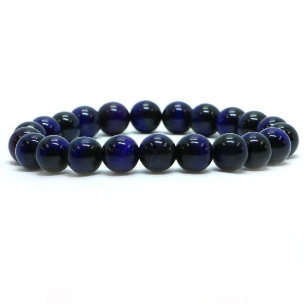 パワーストーン 天然石 ブレスレット パープルタイガーアイ 丸玉 8mm 数珠 念珠 Bracele...