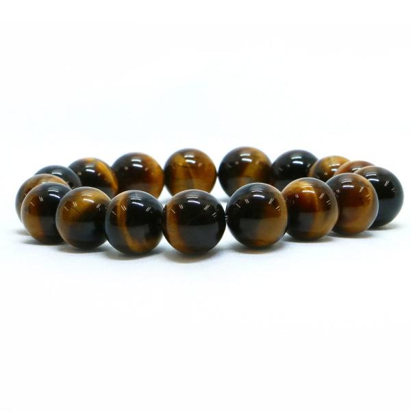 パワーストーン 天然石 ブレスレット タイガーアイ 丸玉 12mm 数珠 念珠 Bracelet お...