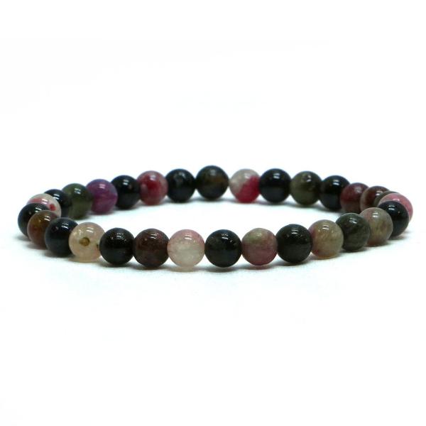 パワーストーン 天然石 ブレスレット トルマリン ミックス 丸玉 6mm 数珠 念珠 Bracele...