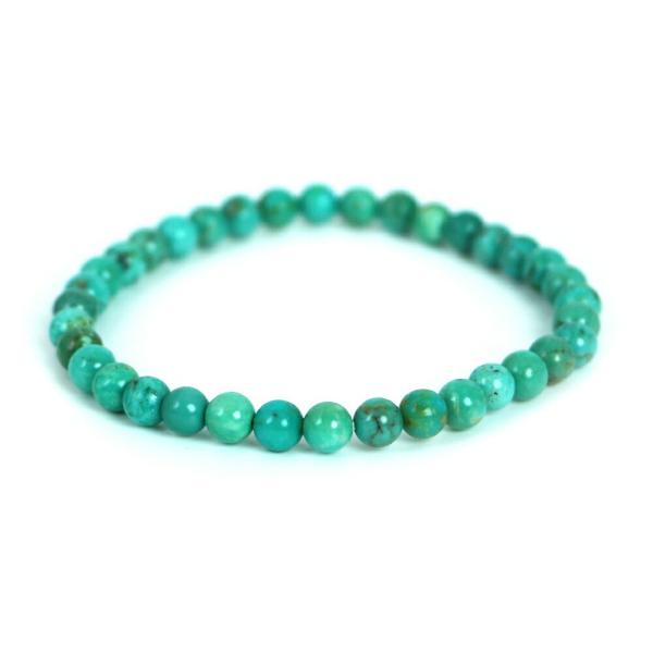 パワーストーン 天然石 ブレスレット ターコイズ トルコ石 丸玉 4mm 数珠 念珠 Bracele...