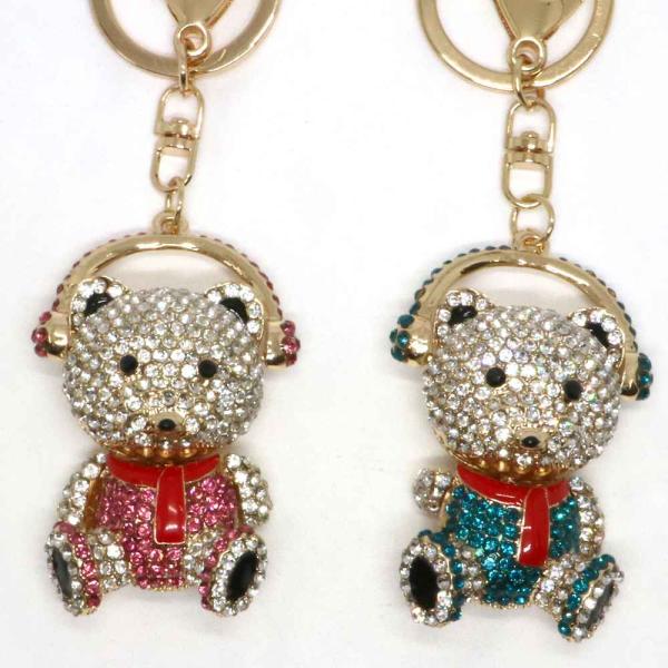 バッグチャーム バックチャーム キーホルダー ヘッドフォンくま