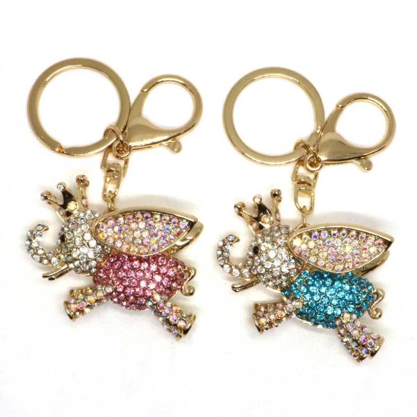 バッグチャーム バックチャーム キーホルダー 羽ゾウ 像