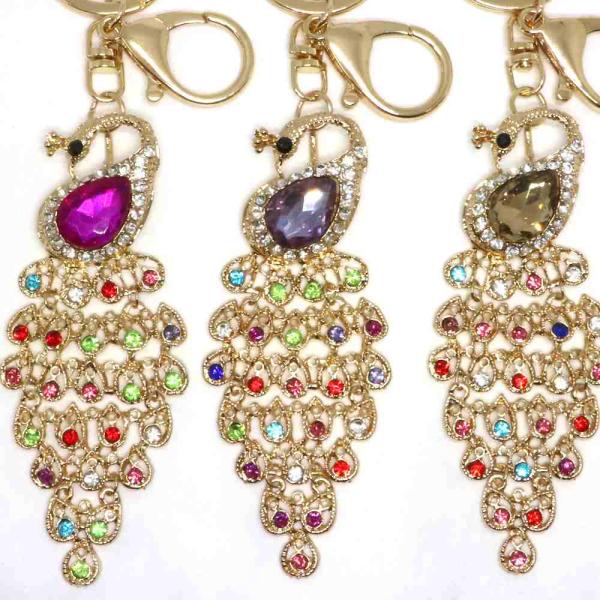 バッグチャーム バックチャーム キーホルダー クジャク