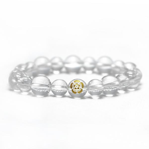 家紋 ブレスレット 10mm 水晶 天然石・パワーストーン・Bracelet