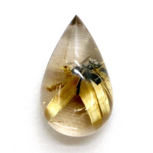 タイチンルチルクォーツ ティアドロップ24mm 21.33ct ルチルレイテッド Taichin 金...
