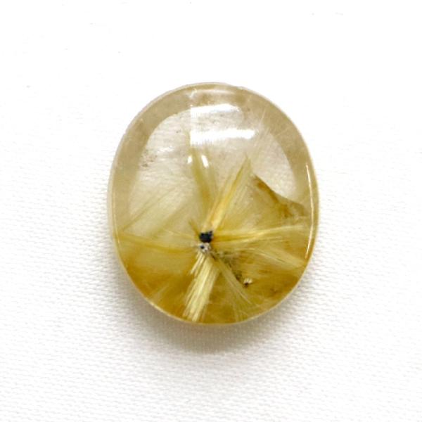 タイチンルチルクォーツ オーバル15mm 9.85ct ルチルレイテッド Taichin 金紅石 ル...