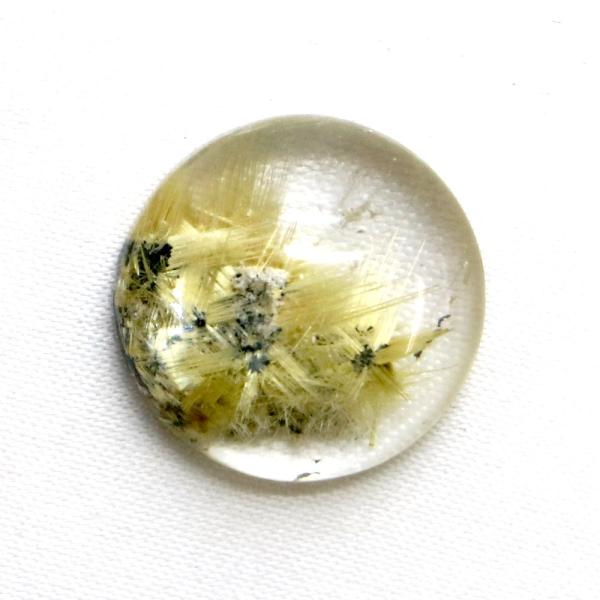 タイチンルチルクォーツ カボション17mm 14.18ct ルチルレイテッド Taichin 金紅石...