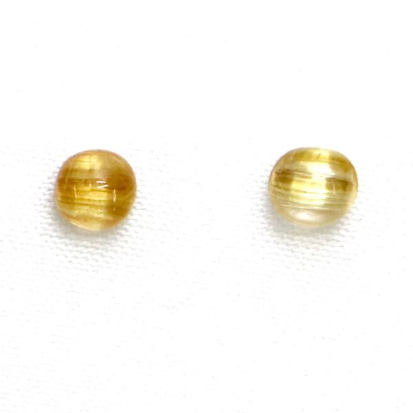タイチンルチルクォーツ キャッツアイ カボション4mm ルチルレイテッド Taichin 金紅石 ル...