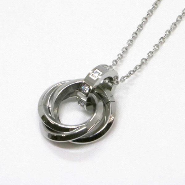 ネックレス ステンレス 316L ネックレス リング ジルコニア シルバー カラー ネックレス レデ...
