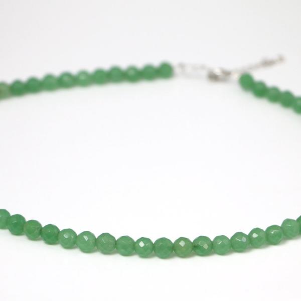 パワーストーン 天然石 ネックレス レディース アベンチュリン 6ｍｍ ミラーボールカット