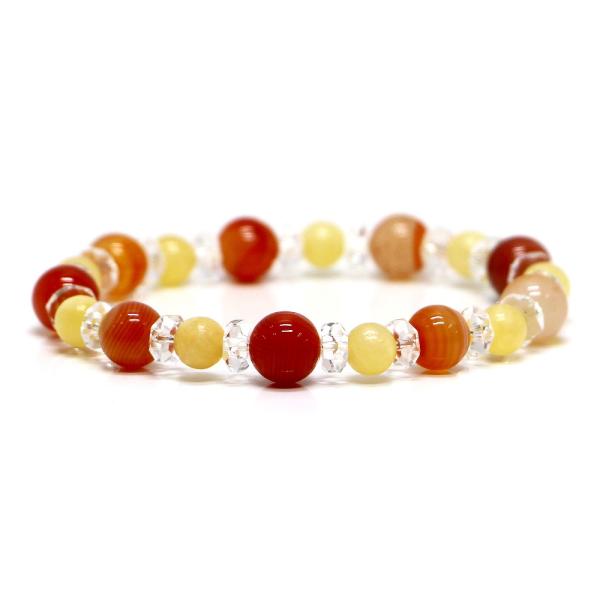 パワーストーン ブレスレット サードオニキス＆アラゴナイトのコンビブレスレット 恋愛運