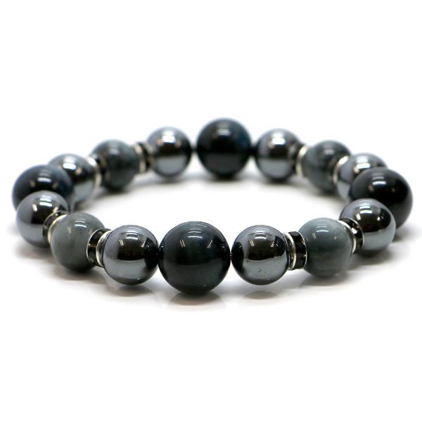 パワーストーン ブレスレット ブルータイガーアイ＆イーグルアイのコンビブレスレット ビジネス運